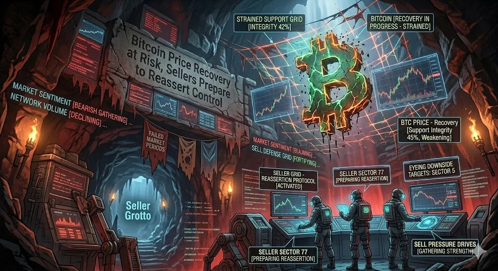 Bitcoin em Alerta Vermelho: Preço Quebra Suporte e Pressão de Baixa Agressiva